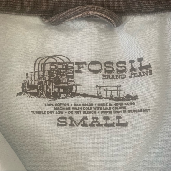 Men’s Fossil Zip Up Trucker Jacket, Size Small - Picture 9 of 12